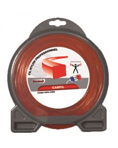 Fil nylon CARFIL carré 2,4 mm x 69 m